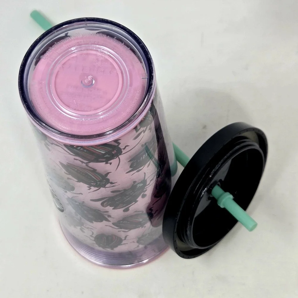Starbucks Pink Beetle 24oz Tumbler Cold Cup Venti RARE
